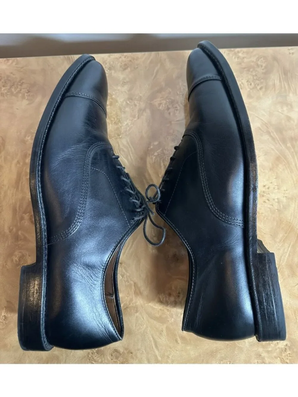 Allen Edmonds Park Avenue Black Leather Cap Toe Oxford Dress Shoes 10.5 D